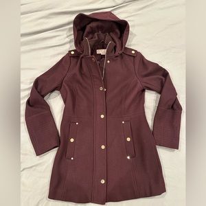 Michael Kors Burgandy Pea Coat, size S